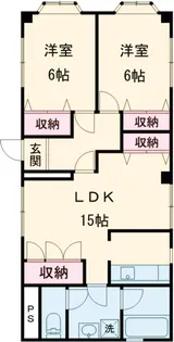 ウメジュネス【5階】の間取り