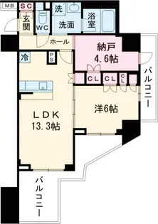 LUXENA八王子寺町【2階】の間取り