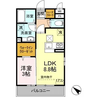 Bright Two【1階】の間取り