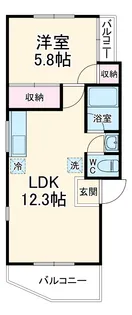 プチハイム三ツ境【302号室】の間取り