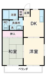 サニーコートD【1階】の間取り