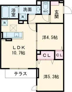 セレスティア扇III【3階】の間取り