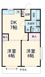 グランデ・ロータス壱番館【1階】の間取り
