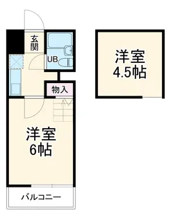 イエローハウス【H号室】の間取り