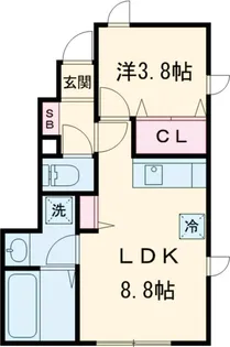 Honey comb Y・T【101号室】の間取り