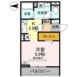 AKコンフォルト高崎栄町【205号室】の間取り