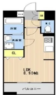 LIBTH松山Ⅲ【1002号室】の間取り