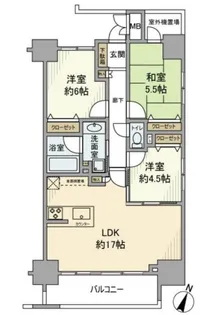 ベレッサ高尾ステーションビュー【3号室】の間取り