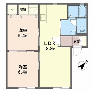 シンシア向山【1階】の間取り