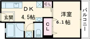 ミルテ宮ハイツTAKEHASHI【2階】の間取り