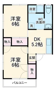 三陽荘【202号室】の間取り