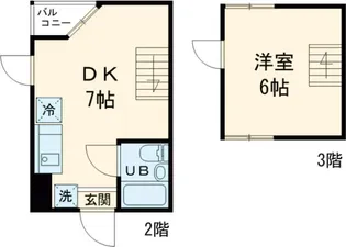 八雲ハウス【202号室】の間取り