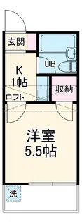ヒルトップ井土ヶ谷【206号室】の間取り