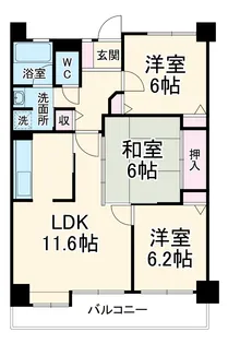 エルグランデ東浦【208号室】の間取り
