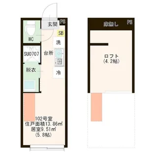 ハーモニーテラス見次公園【1階】の間取り