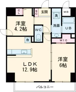 アルフィーネ桜上水【4階】の間取り