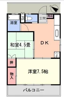 石井マンション【4階】の間取り