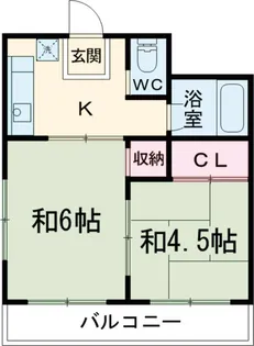 コーポ若葉【2階】の間取り