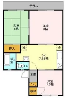 神取ハイツ【1階】の間取り