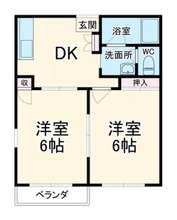 シオン花咲【1階】の間取り