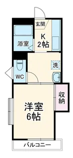 サンハイツ住吉【205号室】の間取り
