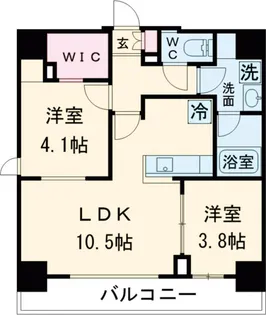 デュオフラッツ浅草蔵前【2階】の間取り