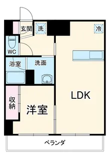 ビブレにししろ【611号室】の間取り