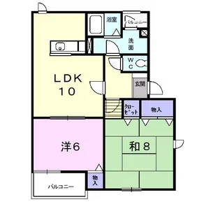 スカイドミール【2階】の間取り