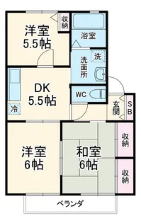 ヤシャルゆりのき【2階】の間取り