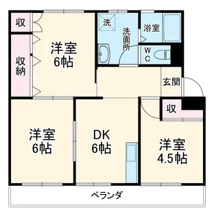 コーポいぶき【202号室】の間取り
