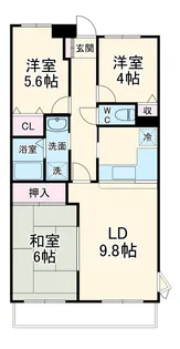 オクトス市ケ尾【7階】の間取り