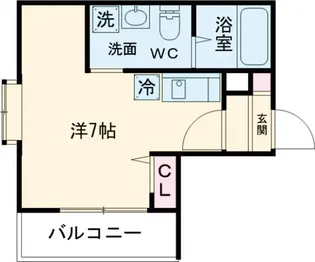 サンブリヤ西瑞江【101号室】の間取り
