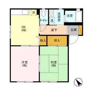 グランメール Ⅰ【101号室】の間取り