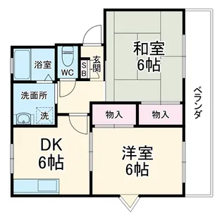 シャルム・グリーン・ユー A【201号室】の間取り