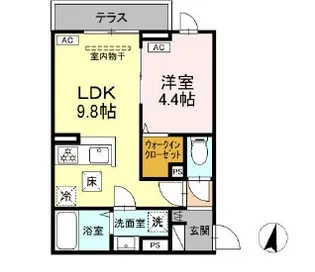 セレスティア若宮【1階】の間取り