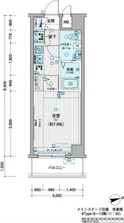 メインステージ田端壱番館【6階】の間取り