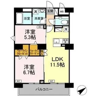 リュミエール千種【8階】の間取り