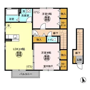 メルシーモア A【2階】の間取り
