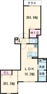 アンソレイエII【2階】の間取り