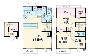 Palm Terrace【2F3F号室】の間取り