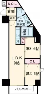 ティモーネ浅草リーヴァ【203号室】の間取り