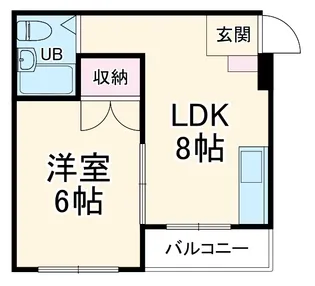 大久保大喜マンション【3階】の間取り