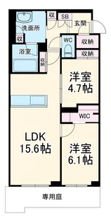 ヴィオラ・ボヌール【1階】の間取り