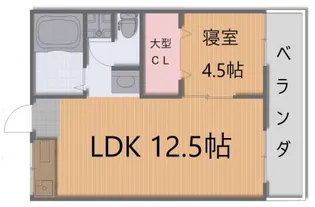 プチメゾン桂川南館(旧:ハイツ牛ヶ瀬)【1階】の間取り