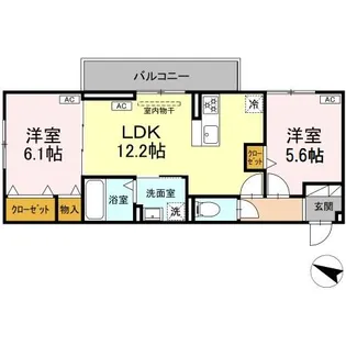 カーサ・カルーナ【3階】の間取り