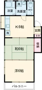 ヴィラ国立【202号室】の間取り