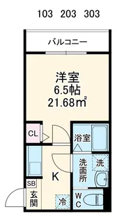 GRADUS瑞江Ⅱ(グラドゥスミズエツー)【203号室】の間取り