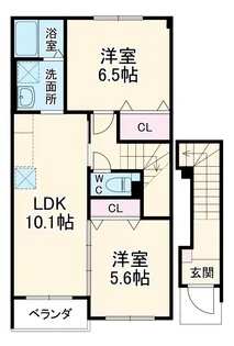 サンフラワー根ノ上【2階】の間取り