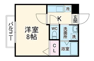 アークリード五条堀川【1階】の間取り