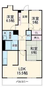 ラビデンス小牧北館【1402号室】の間取り